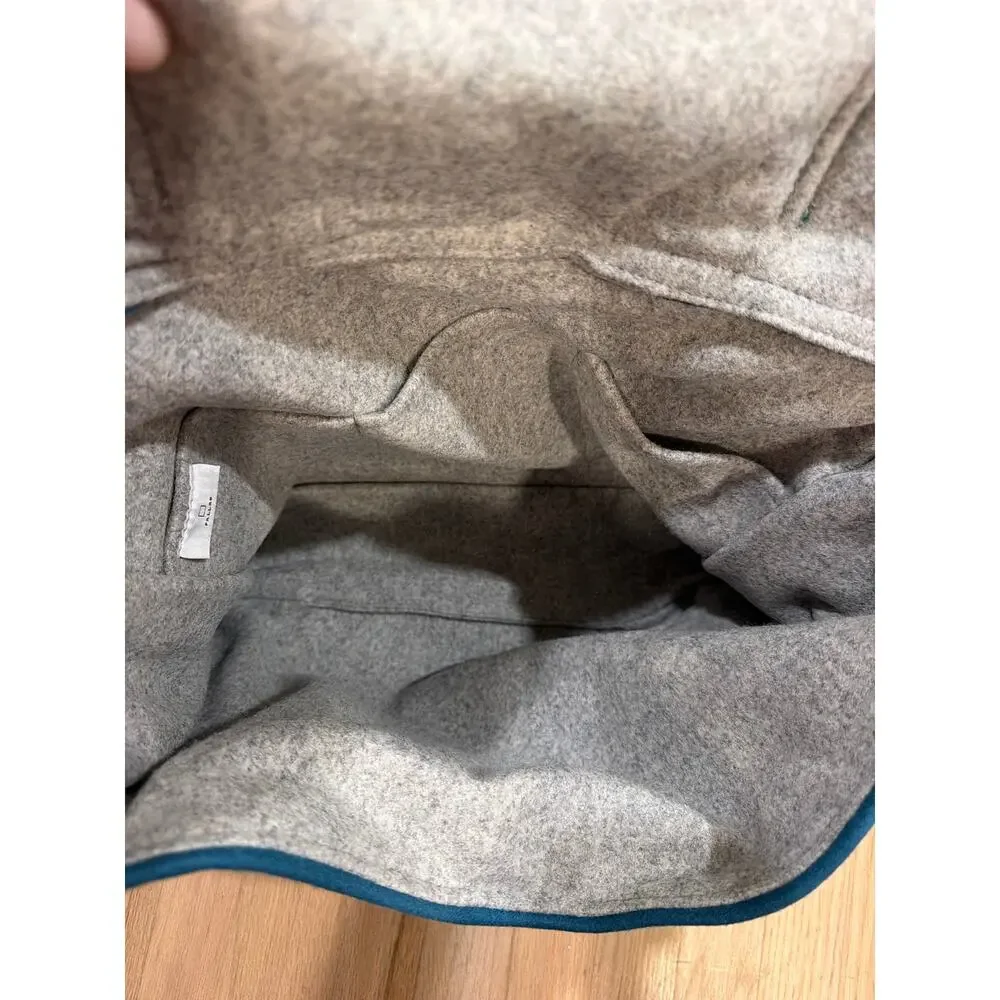 All wool messenger bag made by Pallas textiles